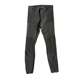 Athleta Womens Trailsetter Ponte Motion Moto Pants Size 0 Olive Green Stretch